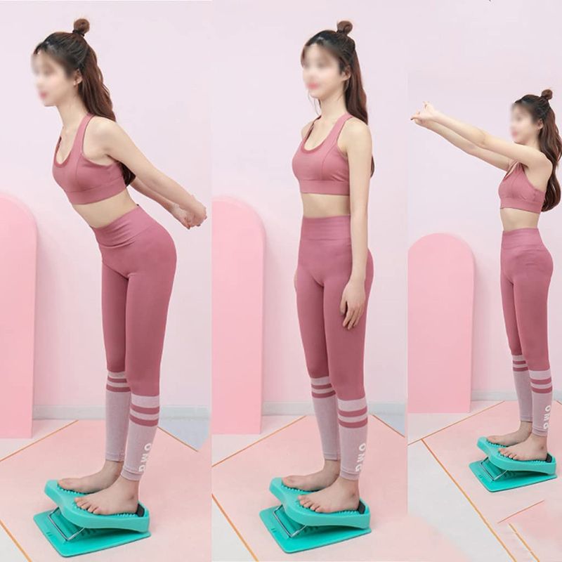 Tavola inclinata portatile con superficie completamente antiscivolo, poggiapiedi, allenatore delle gambe, attrezzatura per l'allenamento della forza, tavole inclinate regolabili_voghion.com