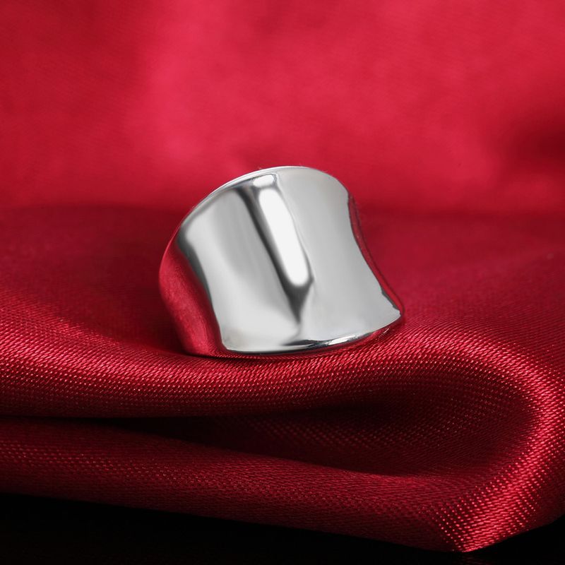 Pronti in magazzino Anelli per dita da pollice color argento per uomo Anello altamente lucidato Misura 6/7/8/9/10# Anelli Gioielli in stile punk_voghion.com