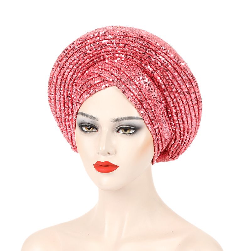 vendita calda paillettes pesanti laminate cappello da donna con croce sulla fronte cappello africano cappello musulmano_voghion.com