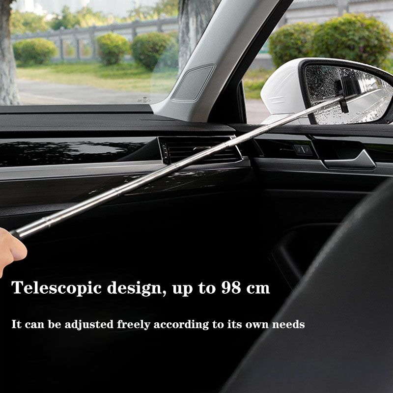 Strumento per la pulizia dei tergicristalli degli specchietti retrovisori delle auto, raschietto per la pulizia dei vetri delle auto, manico per accessori per auto, spazzola telescopica per la pulizia dei finestrini_voghion.com