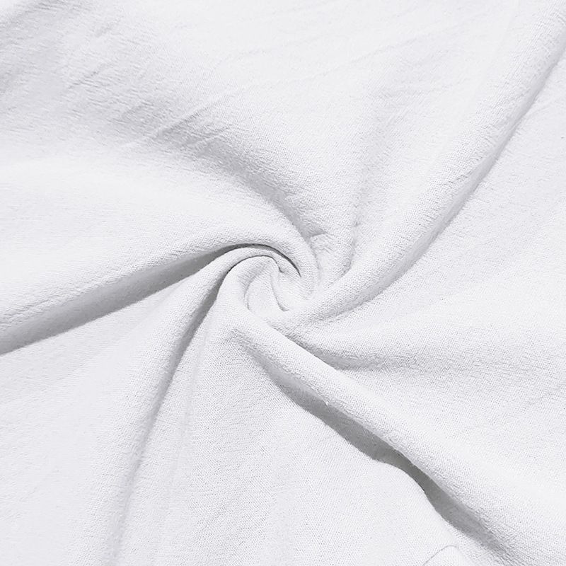 American Style Men's Cotton Linen Button Decoration Drawstring Summer Beach Straight Solid Color Comfortable Breathable_voghion.com