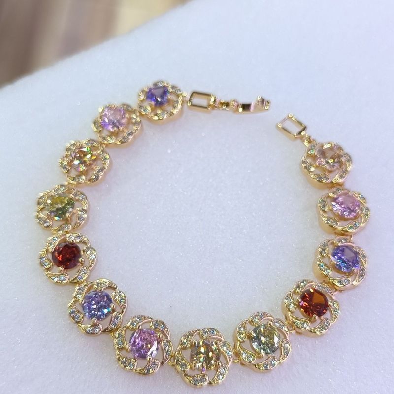 nable High-end Bracelet Hand Luxurious Flower 12mm Full Hot Accessories, Temperament, Jewelry,_voghion.com