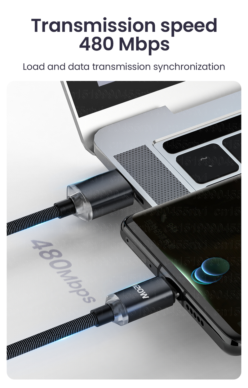 6A 120W Fast Charging USB Type C Cable for Huawei P50 Pro Data Cable Charger USB C Cable for Samsung Galaxy Z_voghion.com