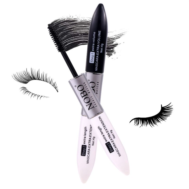 NOBO Volumizing 2-in-1 Mascara - Waterdichte, Verdikking, Krul, Verlengende Mascara_voghion.com