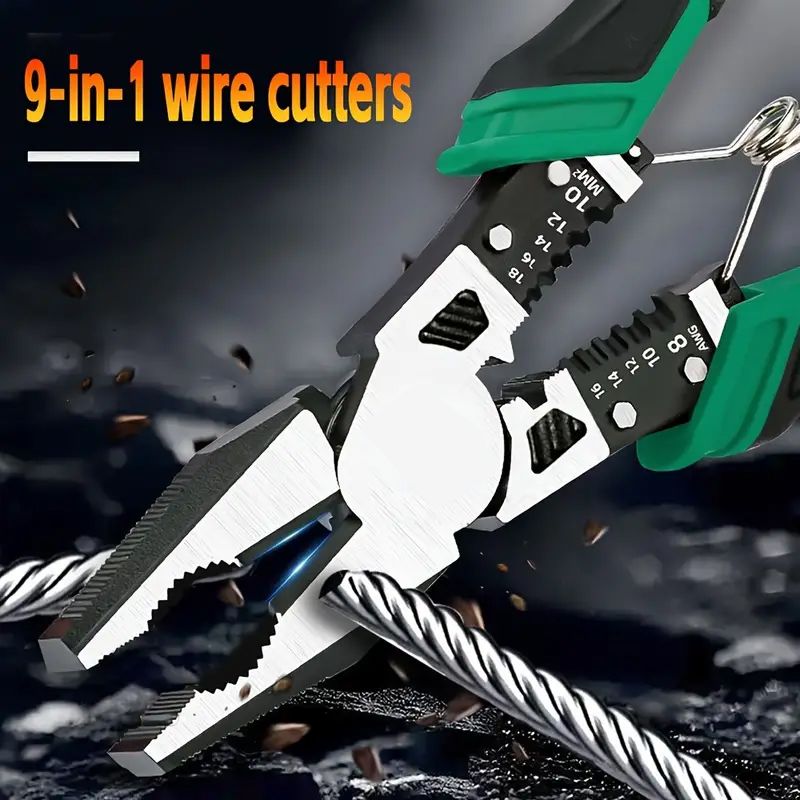Multifunctional Heavy Duty Alloy Wire Cutters Diagonal Needle Nose Pliers Hardware Tools Universal Electrician Wire Pliers Set_voghion.com