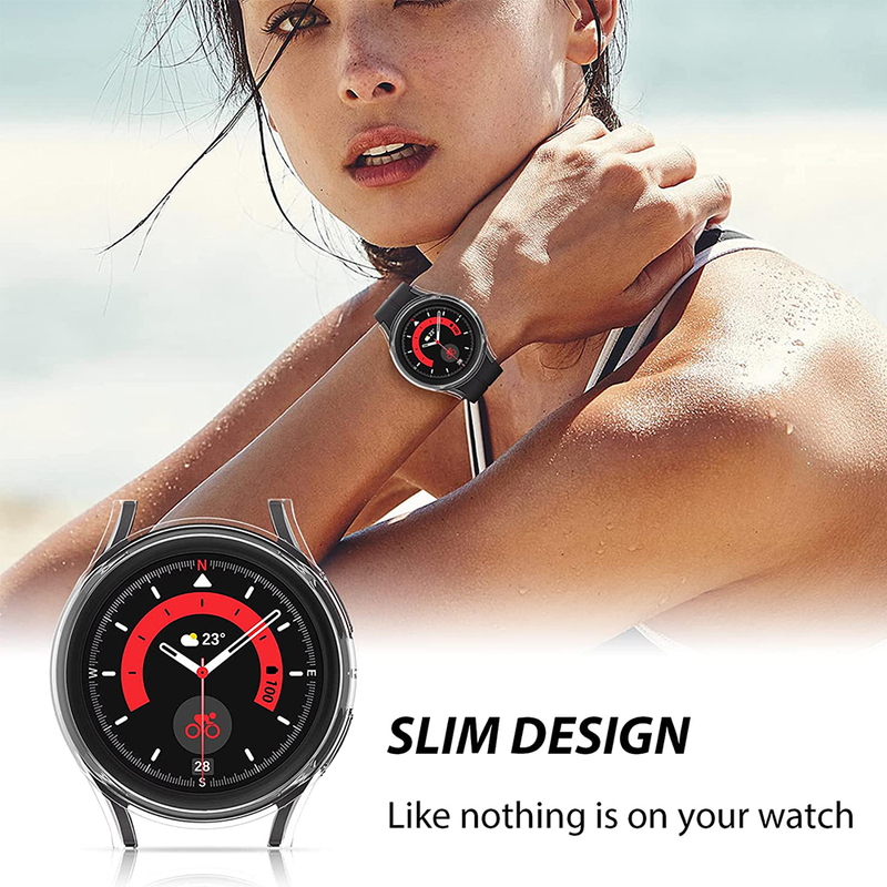 Case for Samsung Galaxy Watch 5 Pro 45mm Galaxy Watch 5 40mm 44mm Screen Protector PC Bumper All-Around Watch 5/5 Pro Accessorie_voghion.com