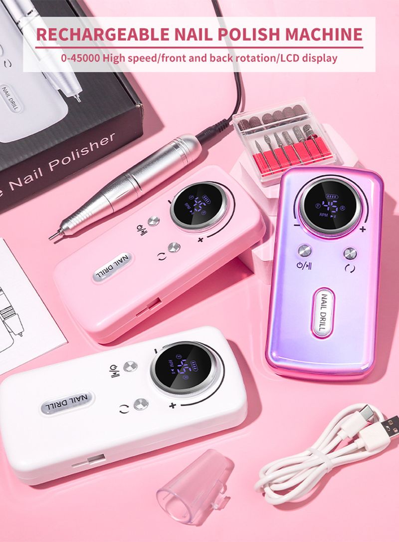 Nouvelle machine électrique rechargeable pour enlever le vernis à ongles, portable et exclusivement réservée aux salons de manucure_voghion.com