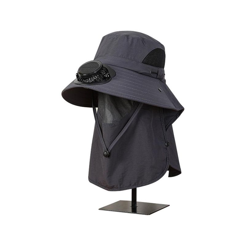Removable Solar Fan Hat - Outdoor Sunshade Cap_voghion.com