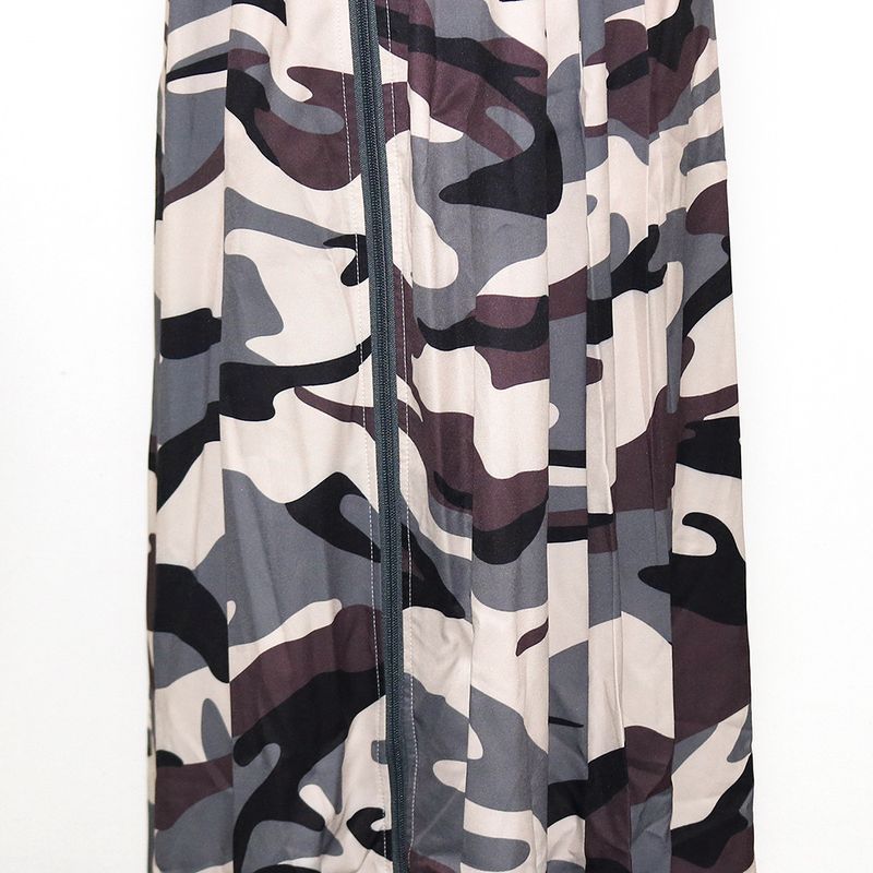 S390441 Spring Summer New Women's Casual Camouflage Print Zipper Split Elastic Waist Skirt_voghion.com