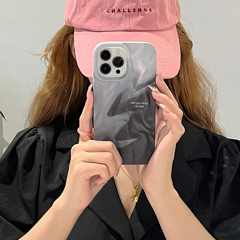 Tinta plisada antiarrugas Sfumato adecuada para iPhone 15 promax Funda para teléfono móvil Apple 14 Tacto de piel tridimensional 13 Adhesivo de agua 12_voghion.com