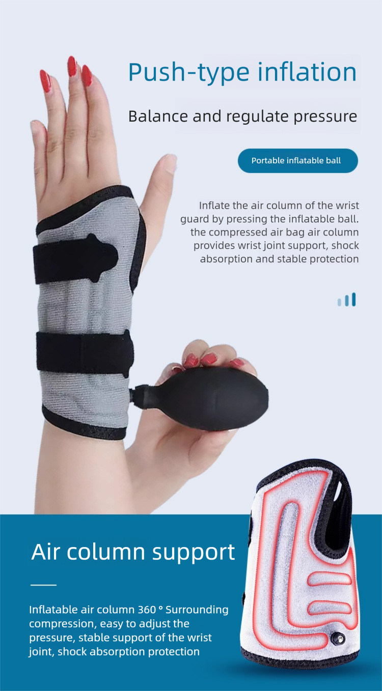 WEISPOUT New Inflatable Strap Sprain Tendon Sheath Sleeve Sports Wrist Support Labeling_voghion.com