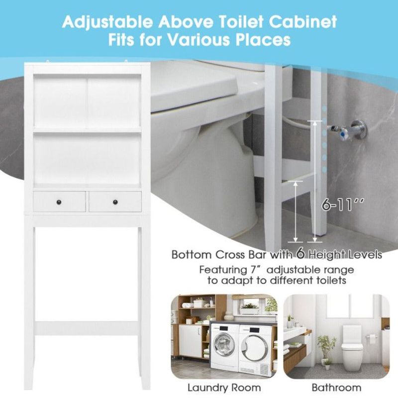 Mensola salvaspazio per il bagno con cassetti portaoggetti per WC_voghion.com
