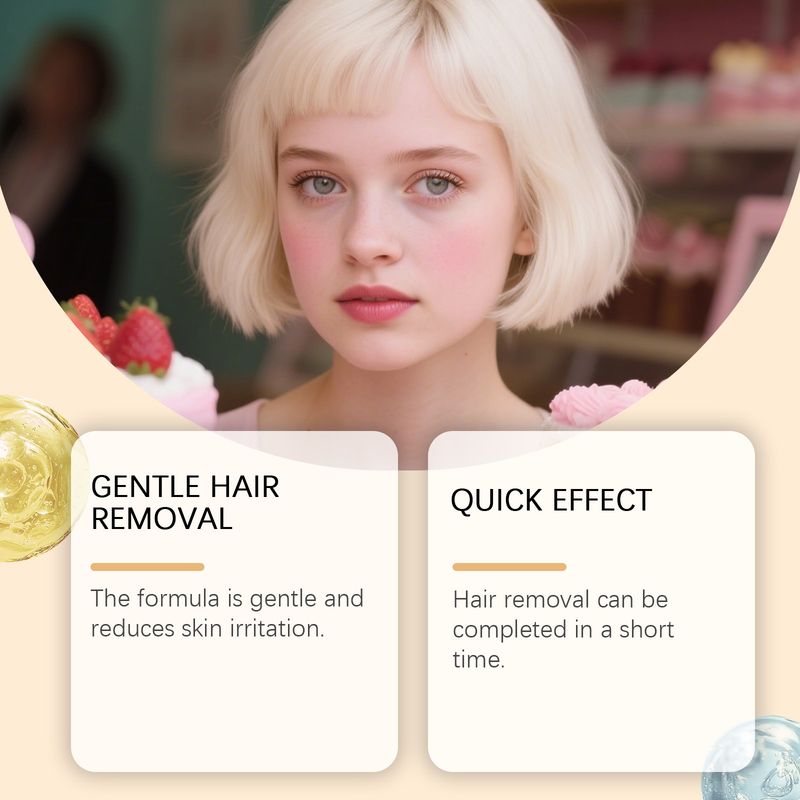 Feuchtigkeitsspendende Inhaltsstoffe Sanfte Pflege Reinigung Lippen Gesichtshaut Praktische glatte Haarentfernungscreme_voghion.com