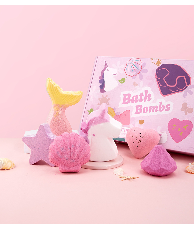 6 Bombas de Baño Naturales y Orgánicas con Aceites Esenciales y Manteca de Karité Hidratante - Set de Regalo de BathBombs para Relajación y Calma - Regalo de Cumpleaños_voghion.com