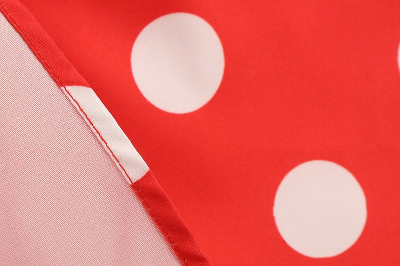 GraceChic X Cross-Border Women's Manufacturer Wholesale European And American Fashion Versatile Polka Dot Print Half Pleated Waist_voghion.com