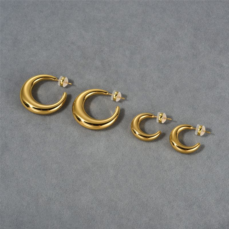Women's Jewelry Minimalist Chunky Hoop Earrings Set - Large & Small Gold And Silver Hoops For Everyday Wear, Geometric Design, 925 Silver Post_voghion.com