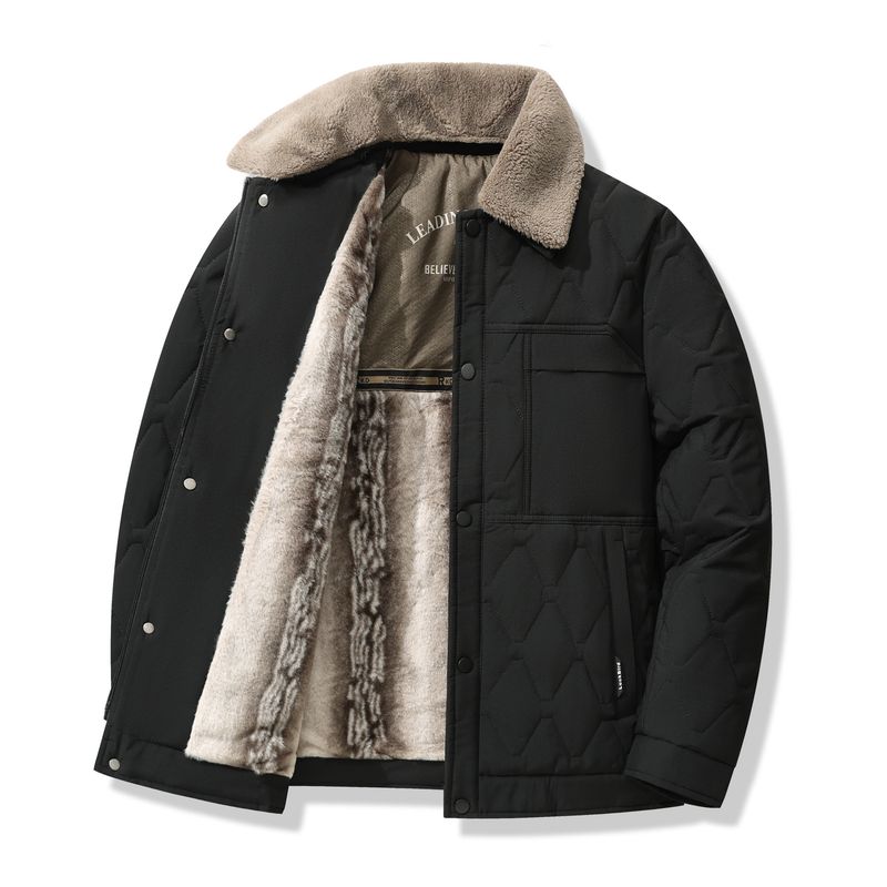 Cappello da uomo con colletto rimovibile, imbottito in cotone spesso, casual, caldo_voghion.com