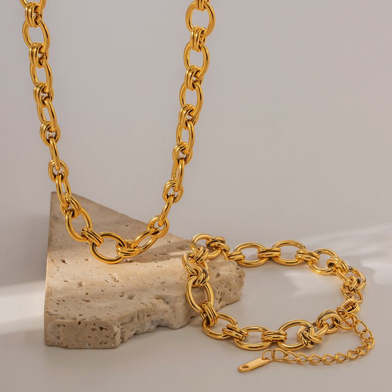Instagram Style Gold-plated Stainless With Versatile Titanium Steel Non Fading Bracelet Accessories_voghion.com