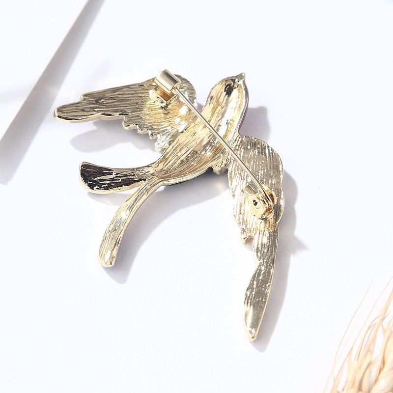 spilla animale carina goccia di olio rondine viola smalto colore femmina corpetto sciarpa di seta fibbia spilla maschio e femmina_voghion.com