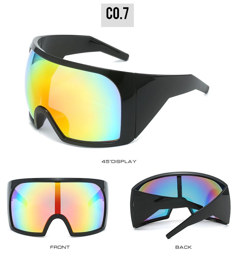 ActiveGo Cross-border Large Frame Wrap-around For Women And Men Futuristic Technology Integrated Eye Protection Sunglasses_voghion.com