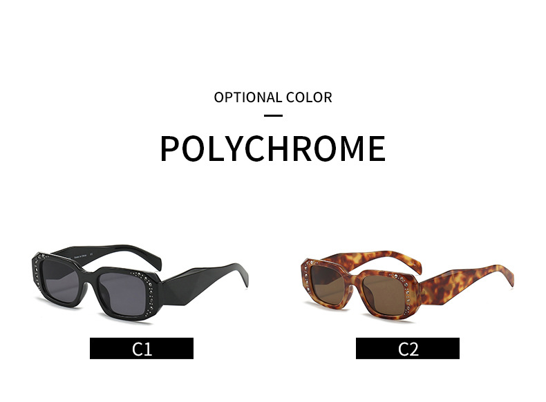 2023 nieuwe trendy diamant met UV-bestendig klein frame vierkant PRA-ontwerp, hoogwaardige zonnebril voor dames_voghion.com