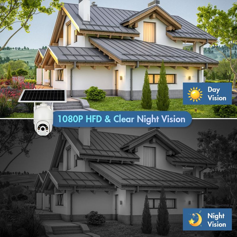 T22 1080P Full HD soldrevet 4G netværk EU-version kamera, understøtter PIR-alarm, nattesyn, tovejslyd, TF-kort_voghion.com