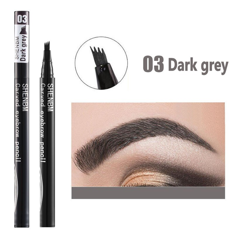 Points Waterproof 4 Eyebrow Pen 5 Colors Long Lasting Liquid Forehead Pencil Dark Brown Microblading Eyebr cil_voghion.com