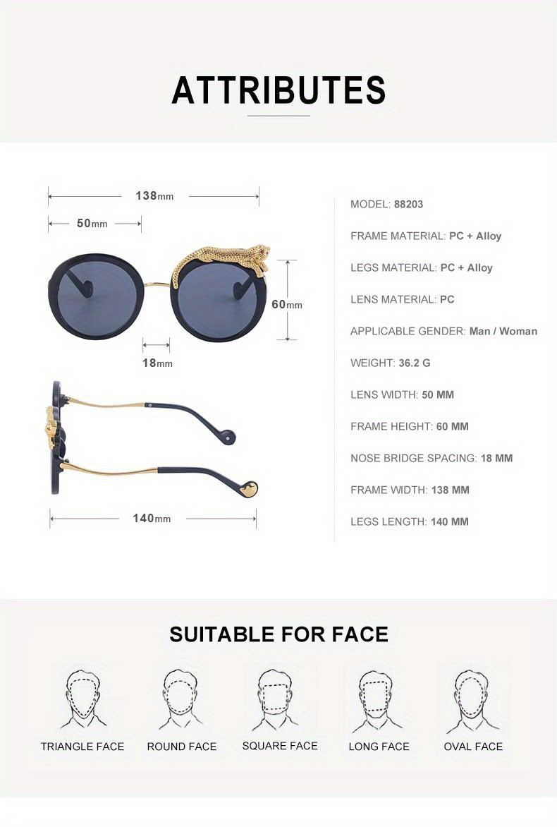 Punk leopard print women's oversized circular glasses, anti glare sunshade for driving and traveling_voghion.com