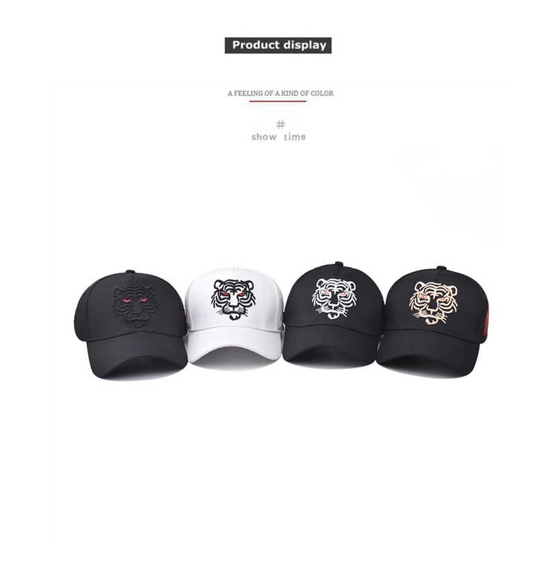 Gorra de béisbol con bordado de tigre de algodón para hombre, gorras de camionero de ocio de verano para mujer, gorro de Hip Hop, gorras Snapback Unisex, gorra de sombrilla_voghion.com