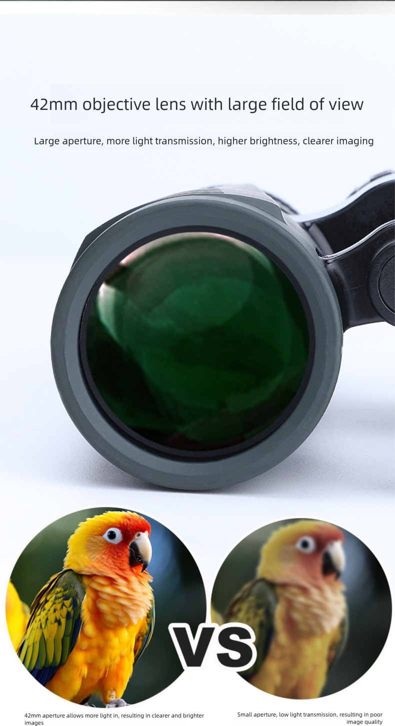 Nuovo binocolo 2024 10X42 HD ad alto ingrandimento, visione notturna in condizioni di scarsa illuminazione, visione di concerti all'aperto_voghion.com