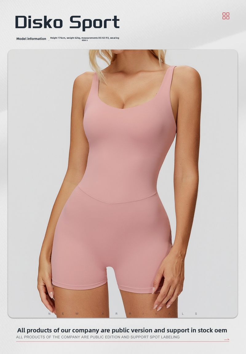 Zechuang, costume intero sportivo da yoga, fitness e corsa, con schiena incrociata e spazzolata, 9506_voghion.com