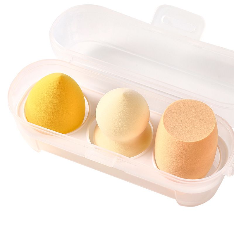 3 PCS Beauty Egg Set Gourd Water Drop Puff Makeup Puff SetColorful Cushion Cosmestic Sponge Egg Tool Wet And Dry Use_voghion.com