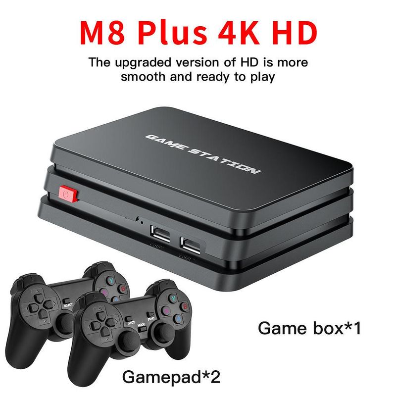 M8 PLUS TV-Set-Top-Box-Konsole HDMI-Spiel Quad-Controller 10000 Emulator 2,4G Wireless_voghion.com