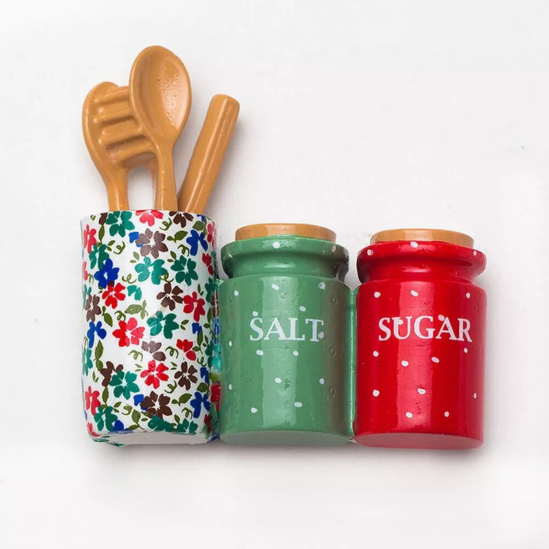 Creative Cartoon Afternoon Tea Food Resin Three-Dimensional Design Refrigerator Stickers Magnetic Message_voghion.com