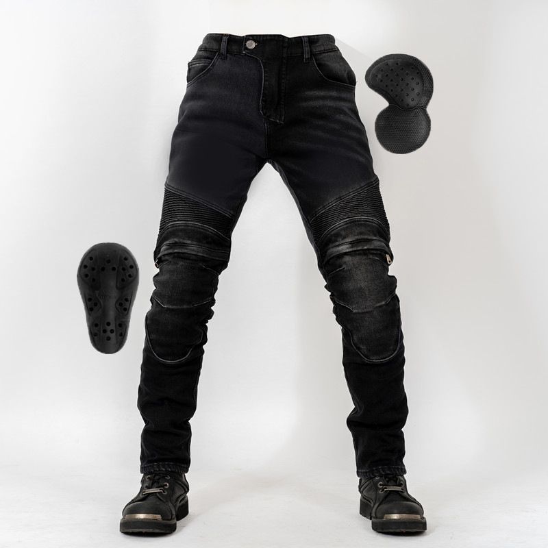 Pantalones de motociclismo para hombre y mujer: vaqueros de invierno con forro térmico, reforzados con Kevlar y antirayaduras, ideales para carreras y viajes de larga distancia._voghion.com