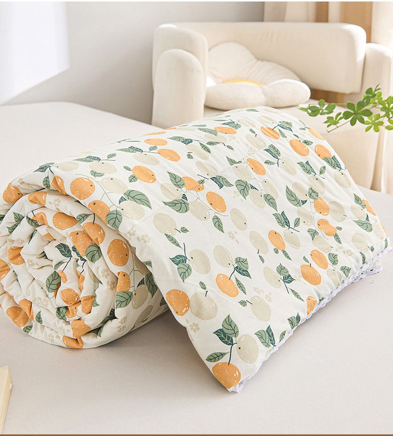 Home Textile Pure Cotton Printed Summer Cool Quilt Air Conditioning Quilt Breathable Not Stuffy Thin Quilt Summer_voghion.com