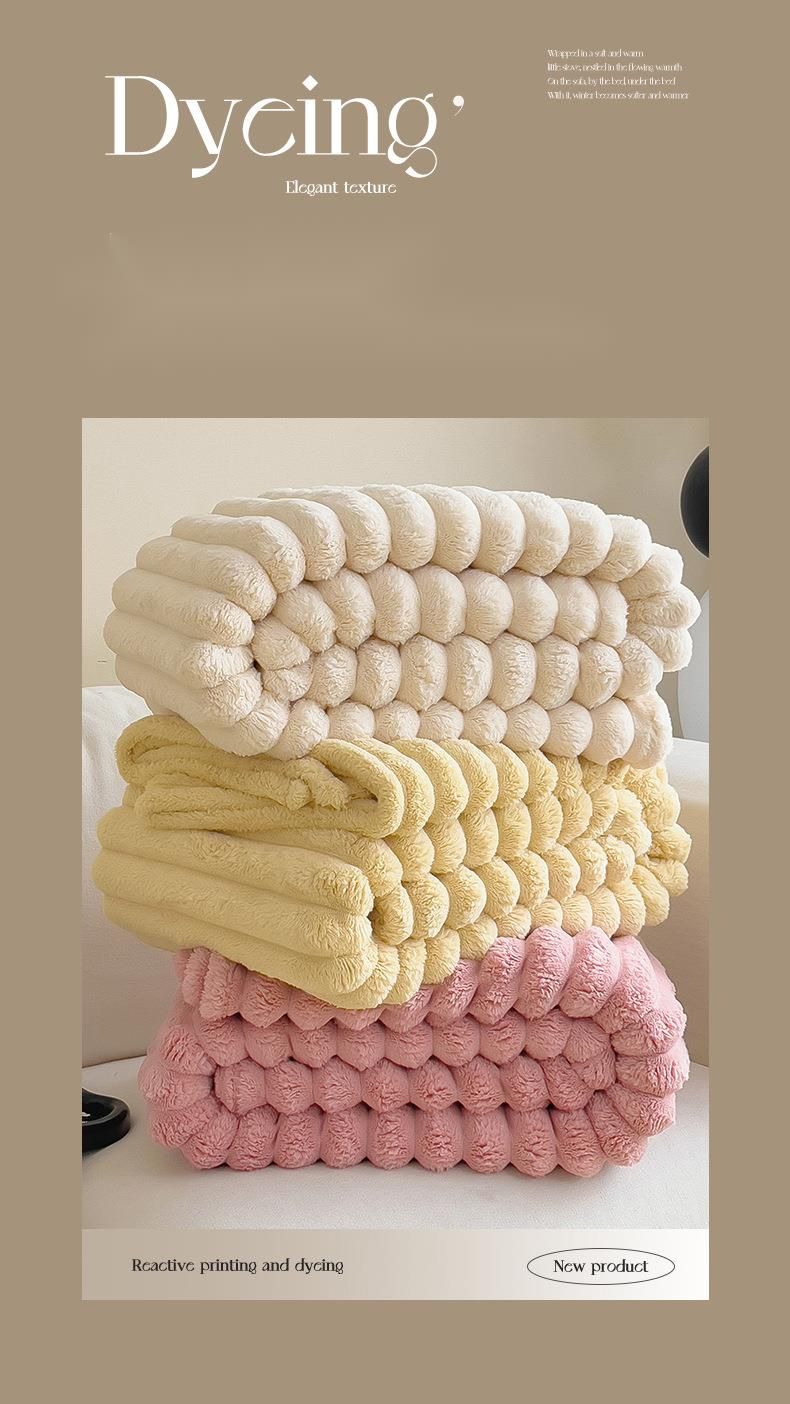 Kaninchenfell Multifunktionale Nickerchen Fleece Sommer Klimaanlage Kleine Sofa Überwurf Auto Decke_voghion.com