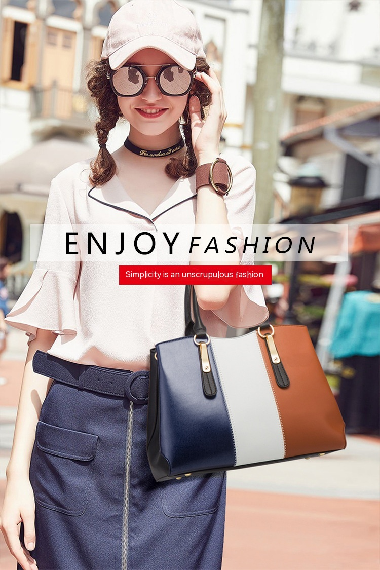 2023 Yeni Moda Kontrast Renkli Kadın Çantası Kadın Çantası Tek Omuzlu Çapraz Çanta Anne Çantası Dört Parçalı Kadın Çantası_voghion.com