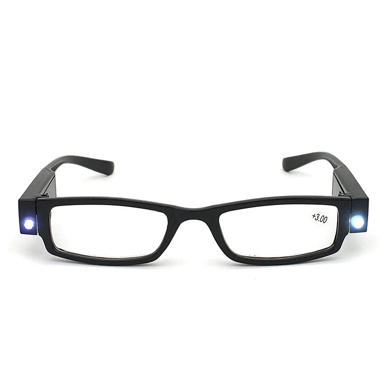 Neu eingetroffen KLASSNUM Lupenbrille für Männer mit LED-Licht für Frauen, Leselupe, Nachtsichtbrille, Presbyopie-Brille, Dioptrien +1- +4_voghion.com
