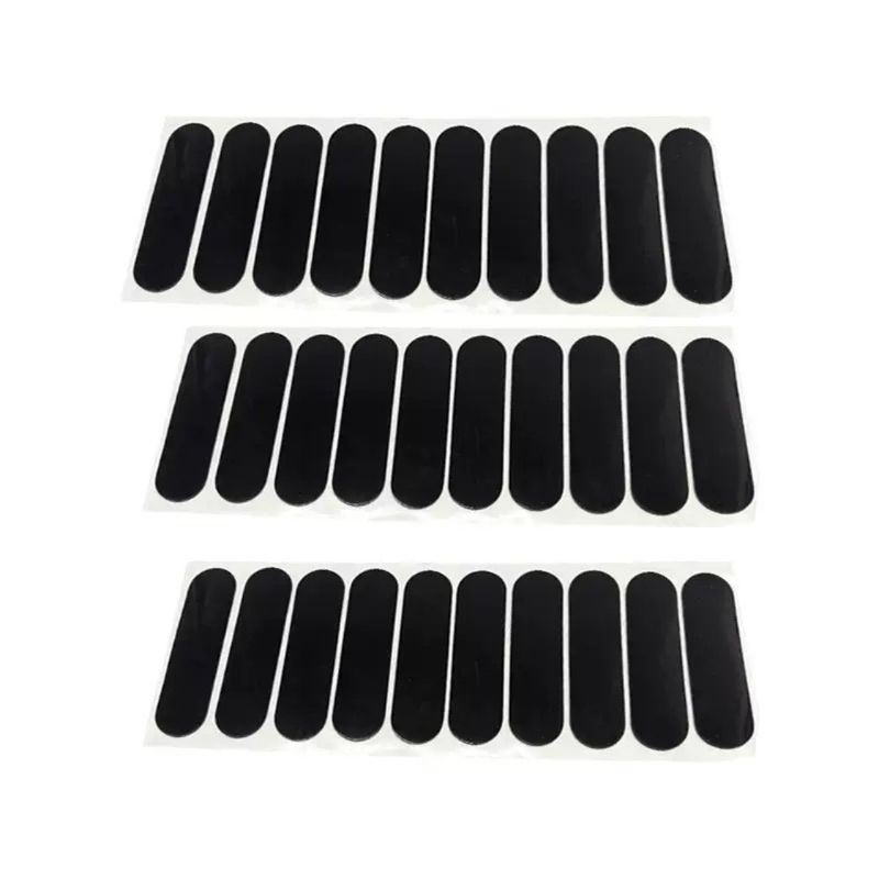 Schwarze Gummifüße, lebensmittelecht, transparent, selbstklebend, rutschfest, stoßdämpfend, quadratische Silikon-Runddichtungspads_voghion.com