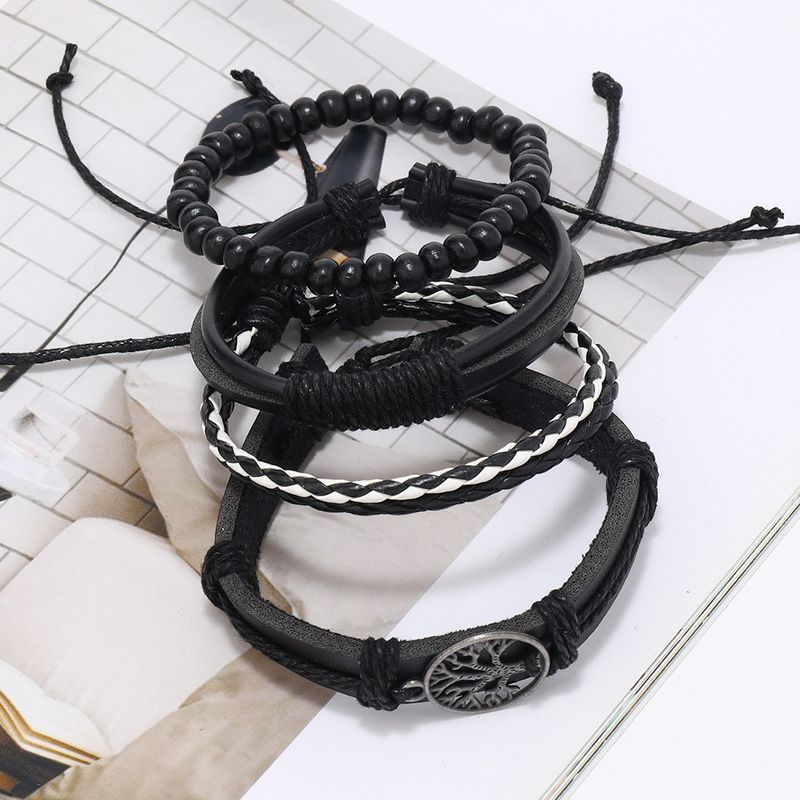 Orologio al quarzo da uomo Three Eyes Business Fashion Trend con cinturino e bracciale, set da 5 pezzi_voghion.com