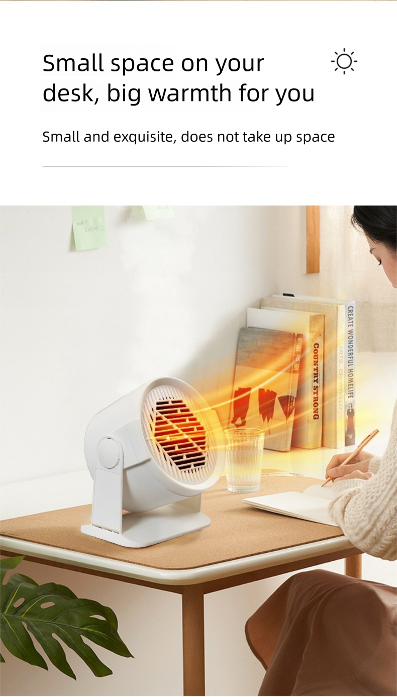 New Model Warm Air Blower Household Small Desktop Heater Energy-saving Electric Heating 2025 Office Portable_voghion.com