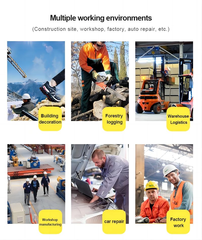 Rotating Buttons Work Boots Men Steel Toe Shoes Safety Boots Puncture-Proof Protective Shoes Waterproof Indestructible Shoes New_voghion.com