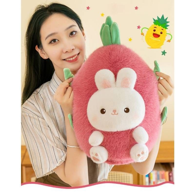 Adorabile peluche a forma di maialino anguria, simpatico cuscino di peluche per adulti e bambini_voghion.com
