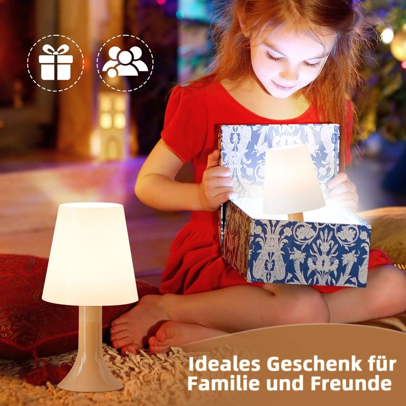 Glitzerlife Nachttischlampe 2er Set Tischleuchte Mit Kabel - TischlampeKleine Lampe E14 Tischlampen Orange Moderne Landhausstil Für Esstisch Schlafzimmer_voghion.com