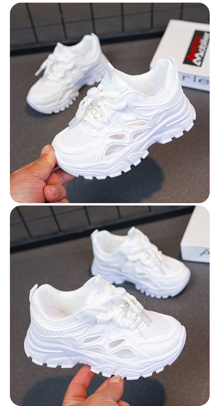 Children's Sports Shoes 2025 Spring And Summer New Girls' Dad Shoes Breathable Mesh Casual Versatile Boys' Running Shoes_voghion.com