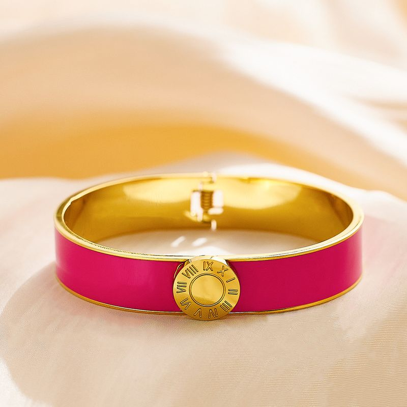 Designer colorato smalto goccia colla bracciale in acciaio al titanio accessori moda donna regalo gioielli per feste di nozze_voghion.com