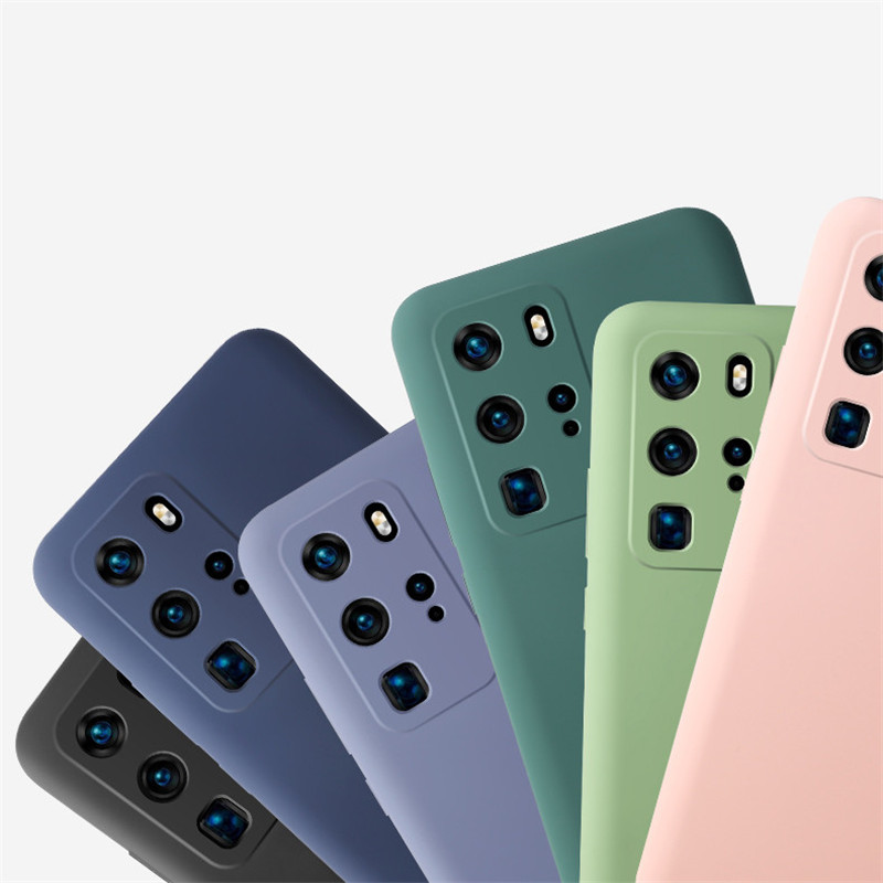 Boucho Luxe Vloeibare Siliconen Voor Huawei P40 Pro+ P20 P30 lite Mate 20 30 honor 10 20 30S X10 V30 Camera Bescherming Zacht_voghion.com
