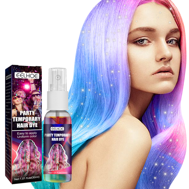 Coiffeurspray Eenmalig Party Glitter Coiffeurmëttel Faarwt d'Hoer séier an einfach ouni d'Hoer ze schueden_voghion.com