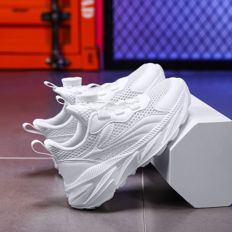 Sommer Neue Atmungsaktive Single Mesh Kinder Sport und Casual Campus Kleine Weiße Schuhe_voghion.com